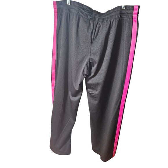 Danskin Now Black Athletic Pants With Pink & White Side Stripes XXL - Picture 4 of 6